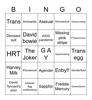 PEGSEQUALS Bingo Card