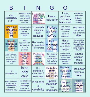 Winning bingo with Canadian alpacas Bingo Card