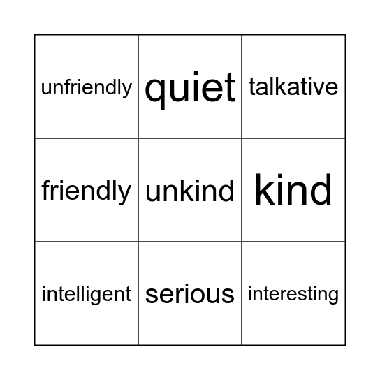BINGO! Bingo Card