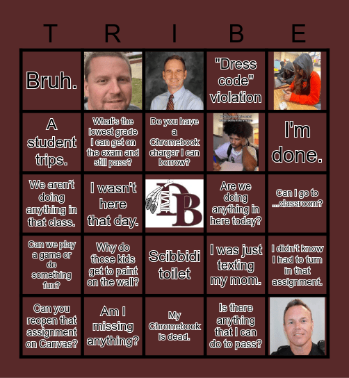 End of the Year Fun Bingo Card