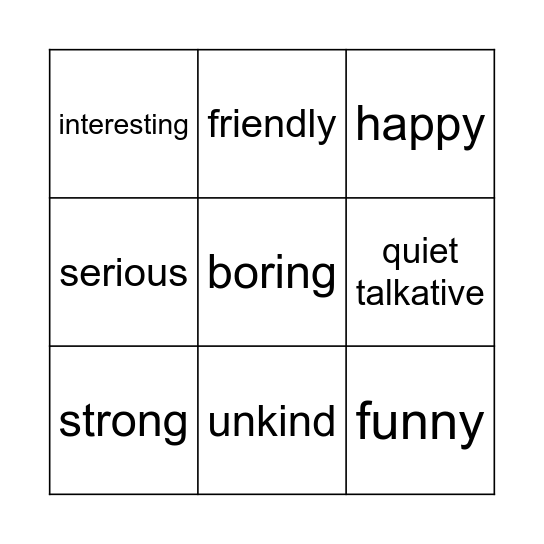 BINGO Card