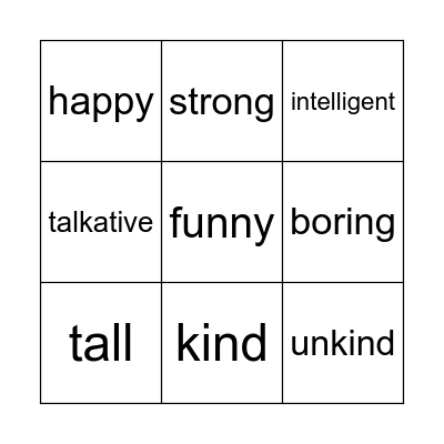 BINGO Card