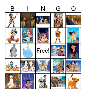 DISNEY Bingo Card