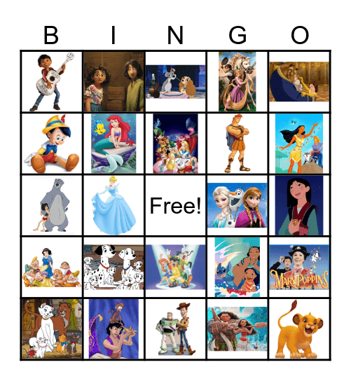 DISNEY Bingo Card