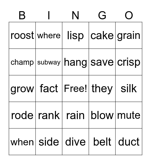 Level 28 Bingo Card