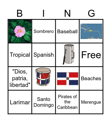 Dominican Republic Bingo Card