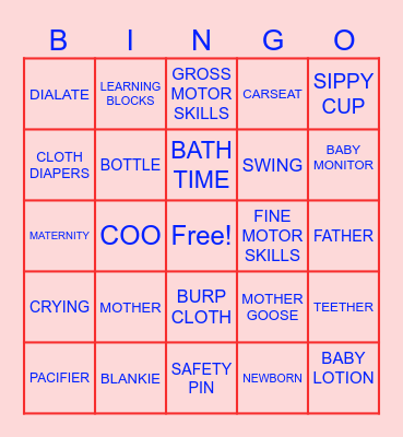 BABY BINGO Card