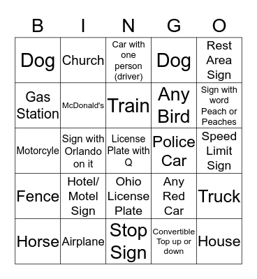 SIGHT BINGO  Bingo Card