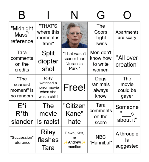 FoYL Bingo Card