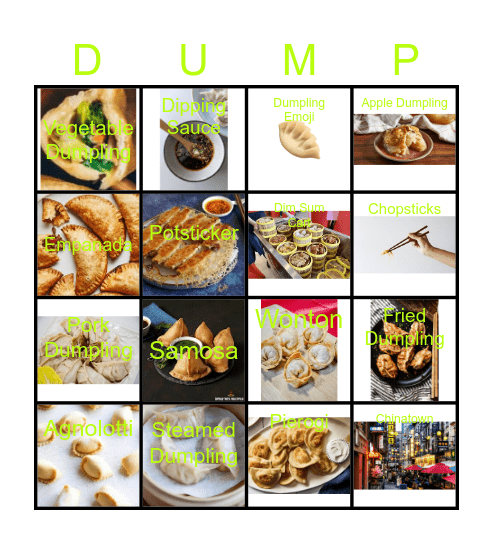 Dumplings Bingo! Bingo Card