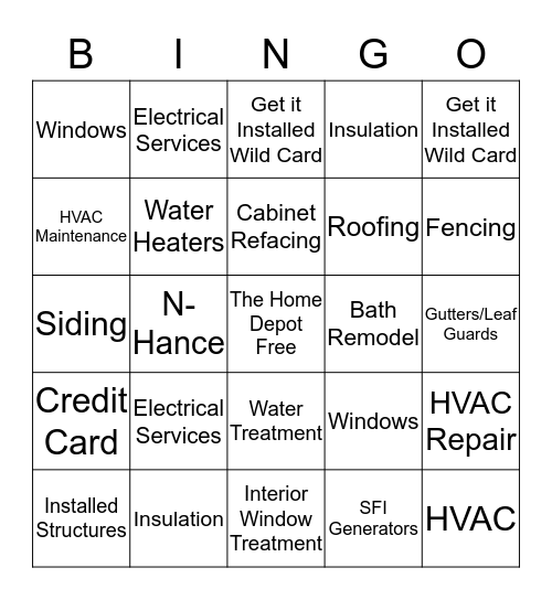 LEAD - O Bingo Card