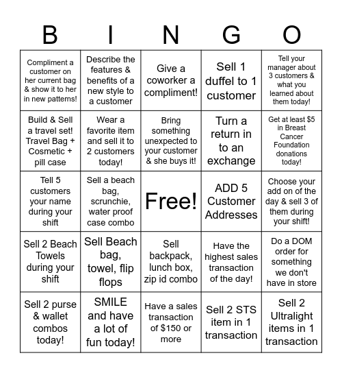 ADS Builder Bingo Card