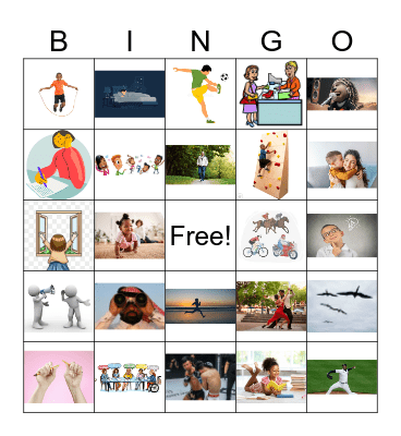 VERBS Bingo Card