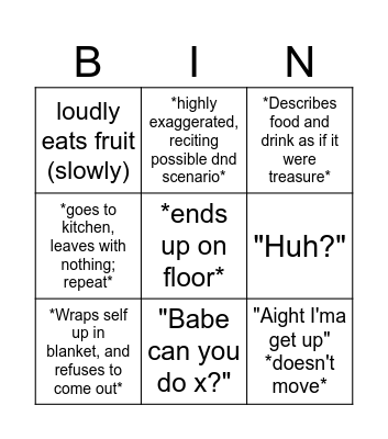 James Bingo Card