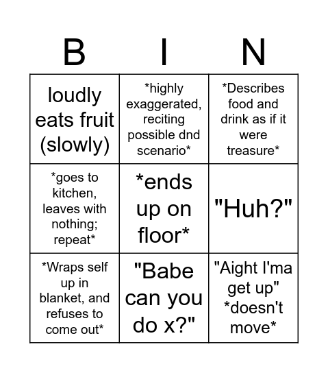 James Bingo Card