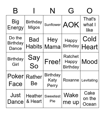 New POP Bingo Card