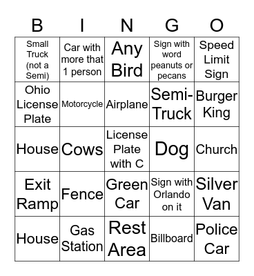 Sight Bingo- Chase Bingo Card