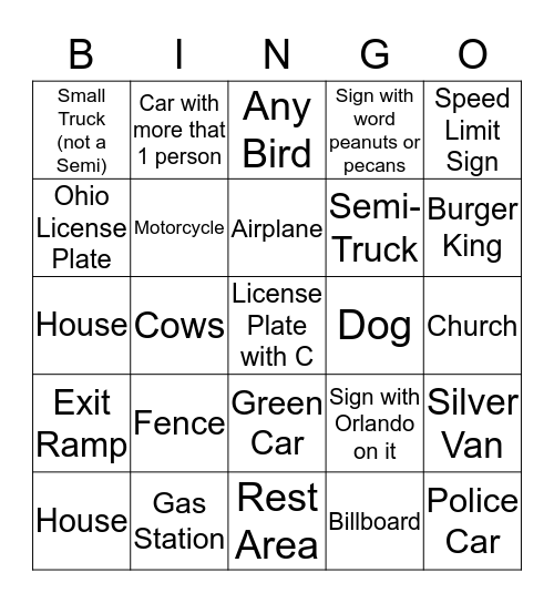 Sight Bingo- Chase Bingo Card