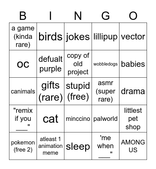 (scratch) kittyqueen5566 projects page bingo Card