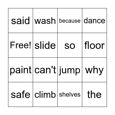 Why Can't I? Bingo Card