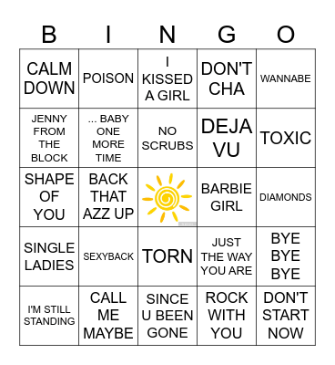 BINGO POP Bingo Card