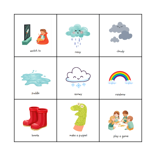 weather Bingo Card