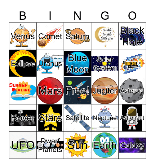 SPACE! Bingo Card