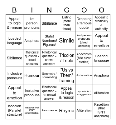 BINGO THE SEQUEL Bingo Card