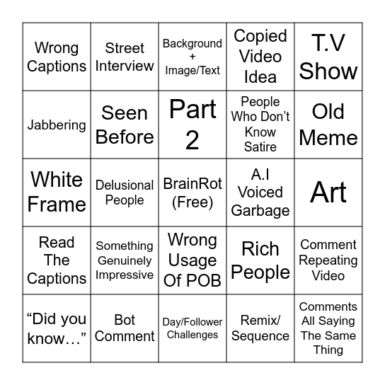 Bingo Card