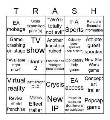 EA Bingo Card
