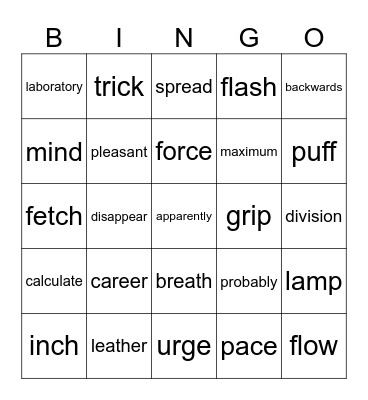 517 9 Bingo Card