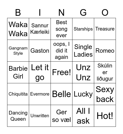 Disco Bingo 10.fl Bingo Card