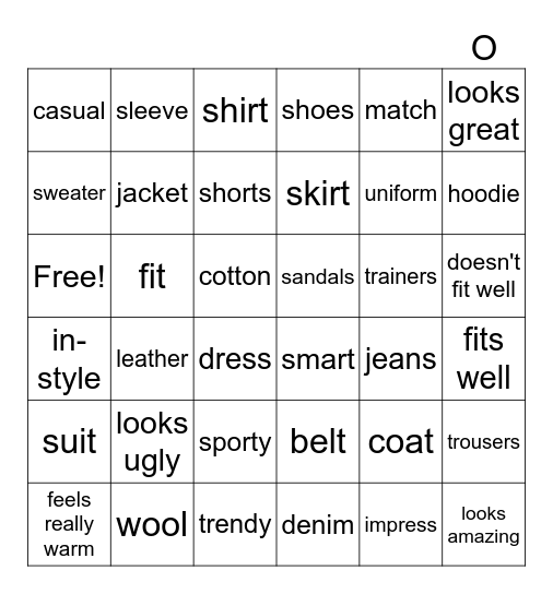 TB6 U2 Vocab Review Bingo Card
