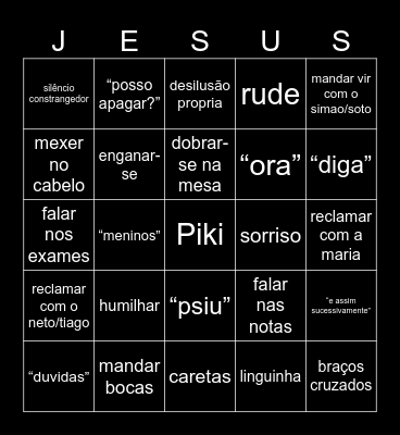 Mary Bingo Card