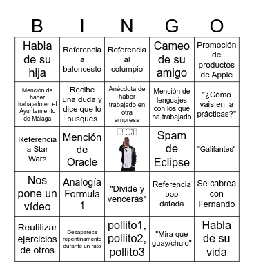 Bingo Bustamante Bingo Card