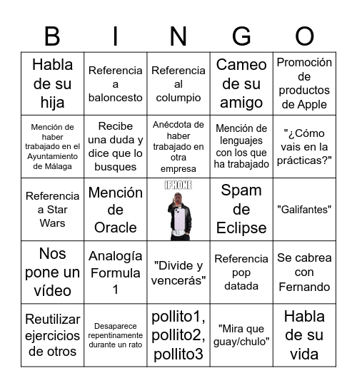 Bingo Bustamante Bingo Card