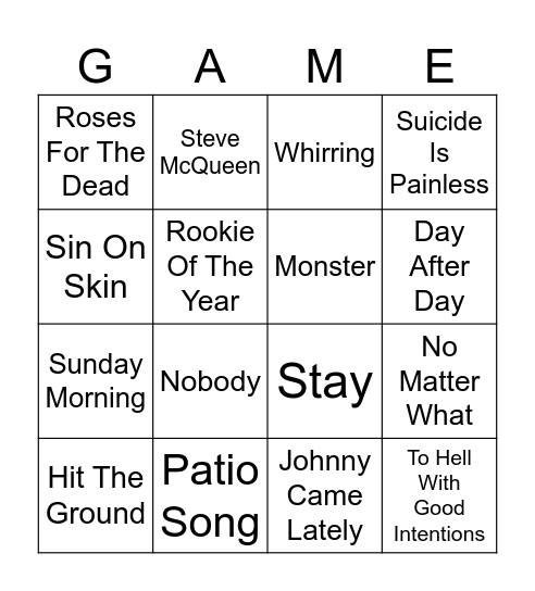 Connection Bingo Card