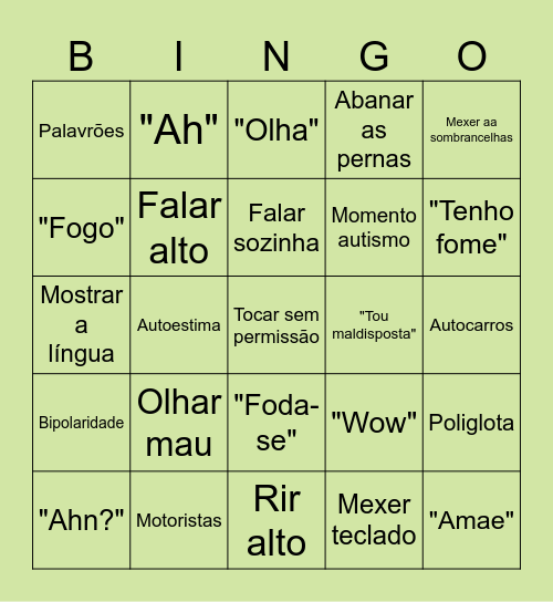 LEÇA BINGOOO Bingo Card