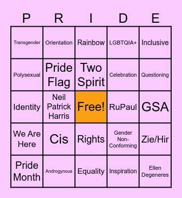 2024 ACE PRIDE BINGO Card