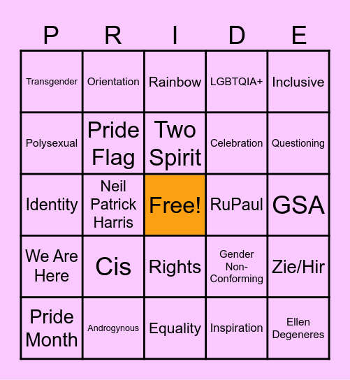 2024 ACE PRIDE BINGO Card