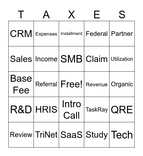 R&Dingo Bingo Card