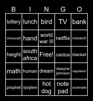 Infinite Craft Bingo Card