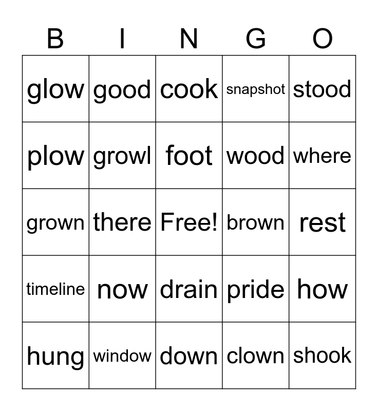 Level 29 Bingo Card