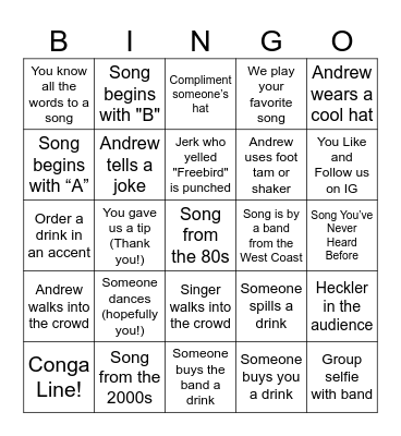 Bingo With October Oak! Bingo Card