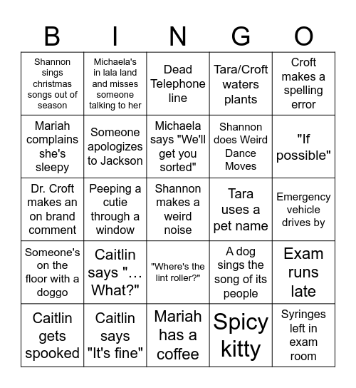 CCS BINGO Card