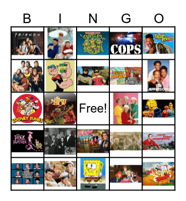 TV SHOW Bingo Card