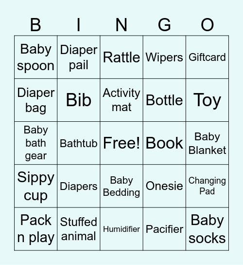 BABY BINGO! Bingo Card