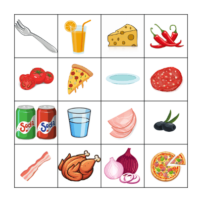 Pizza Day CNA Bingo Card