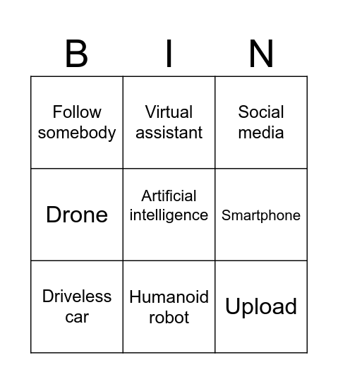 Why can't we predict the future? Bingo Card