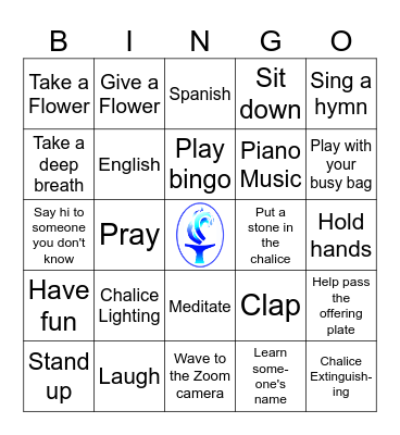 Bring a Flower, Take a Flower Bingo Card